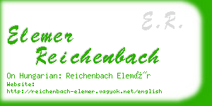 elemer reichenbach business card